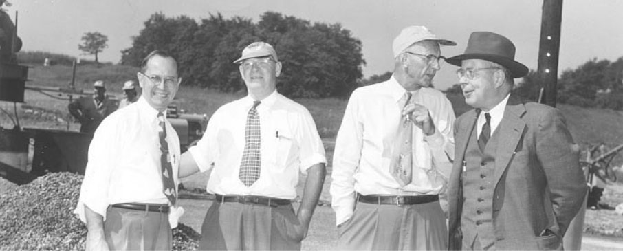 Stewart-Amos employees at a jobsite in 40s