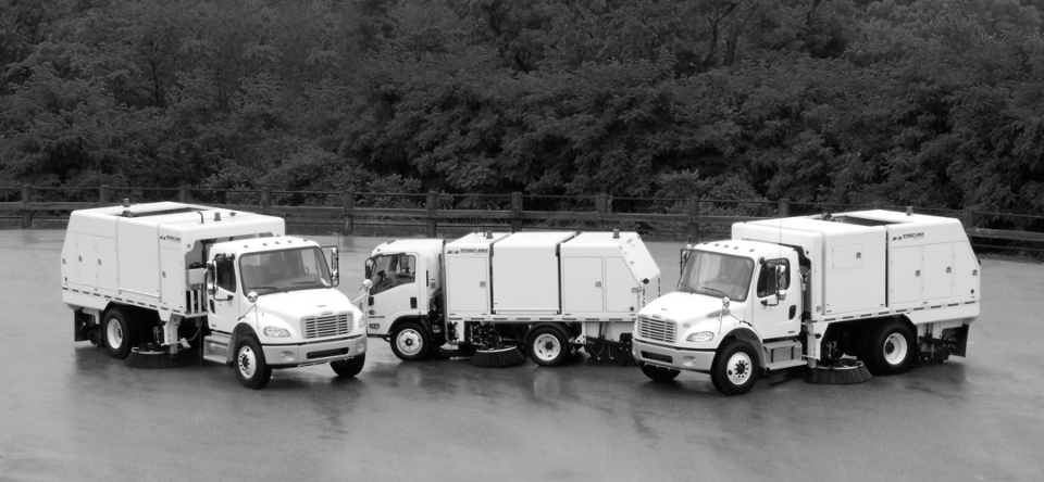 Three Stewart-Amos Sweeper Truck Models